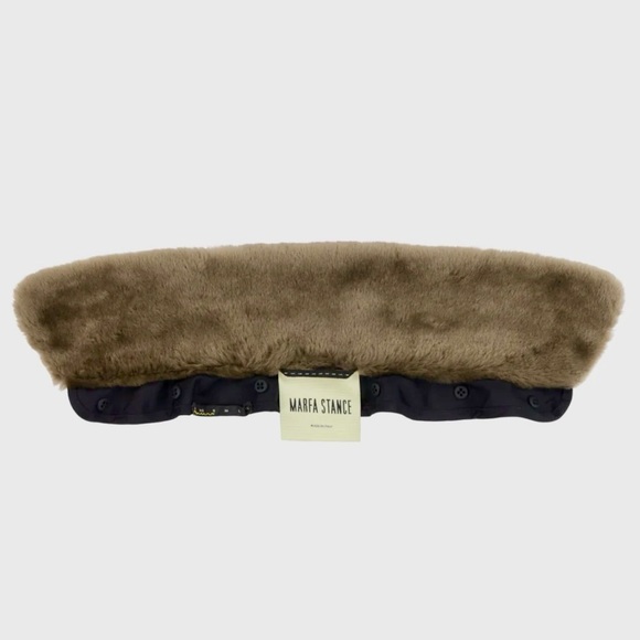 Marfa Stance Shearling Collar in Dark Olive - Picture 4 of 16